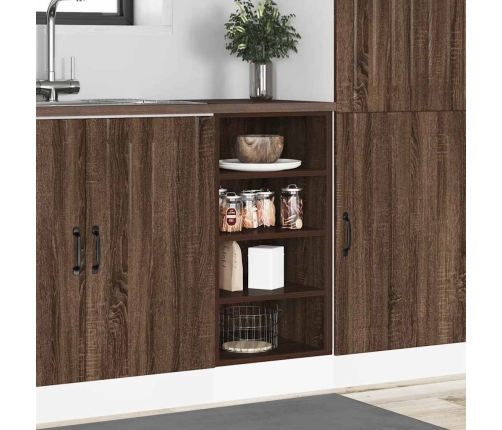 Virtuves Skapītis, Brūna Ozola, 40X44,5X81,5 Cm, Skaidu Plāksne Vidaxl