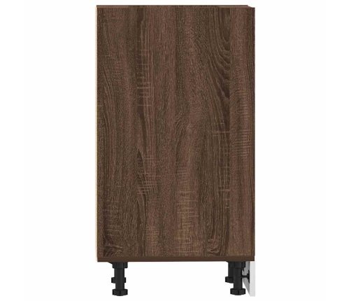 Virtuves Skapītis, Brūna Ozola, 40X44,5X81,5 Cm, Skaidu Plāksne Vidaxl