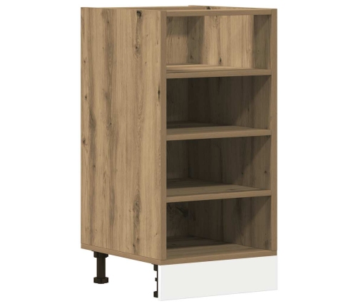 vidaXL virtuves skapītis, koka krāsa, 40x44,5x81,5 cm, skaidu plāksne