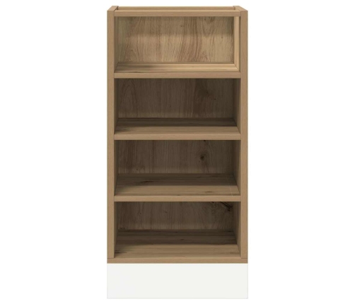 vidaXL virtuves skapītis, koka krāsa, 40x44,5x81,5 cm, skaidu plāksne