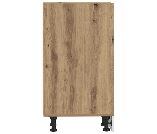 vidaXL virtuves skapītis, koka krāsa, 40x44,5x81,5 cm, skaidu plāksne