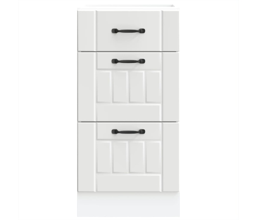 Virtuves Apakšējai Skapītis, Lucca, Balts, Inženierijas Koks Vidaxl