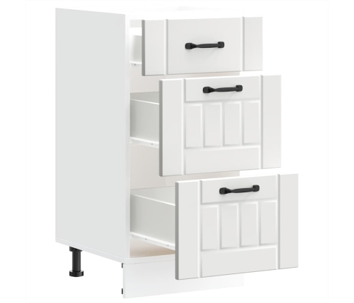 Virtuves Apakšējai Skapītis, Lucca, Balts, Inženierijas Koks Vidaxl