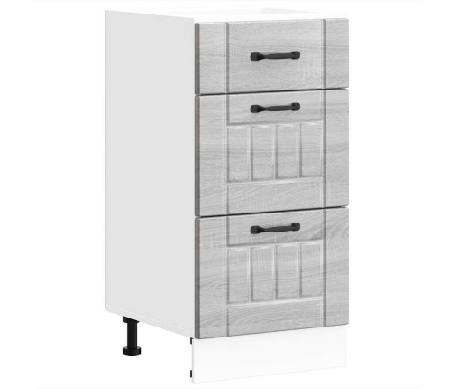 Virtuves Apakšējai Skapītis, Lucca, Pelēka Ozolkoka Krāsa Vidaxl