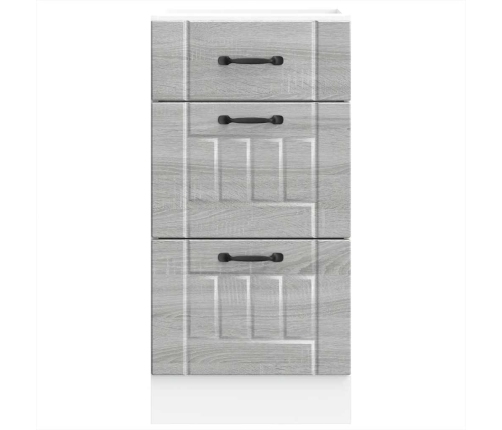 Virtuves Apakšējai Skapītis, Lucca, Pelēka Ozolkoka Krāsa Vidaxl