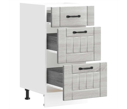 Virtuves Apakšējai Skapītis, Lucca, Pelēka Ozolkoka Krāsa Vidaxl