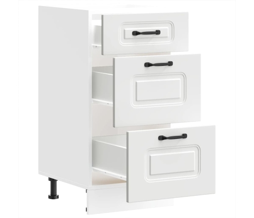 Virtuves Apakšējai Skapītis, Kalmar, Balts, Inženierijas Koks Vidaxl