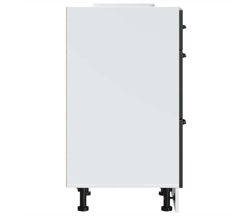 Virtuves Apakšējai Skapītis, Kalmar, Melns, Inženierijas Koks Vidaxl