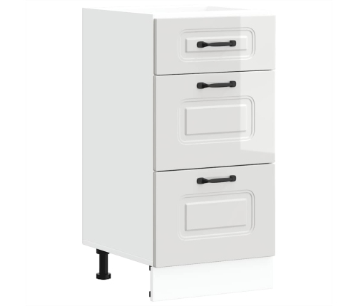 Virtuves Apakšējai Skapītis, Kalmar, Spīdīgi Balta Vidaxl