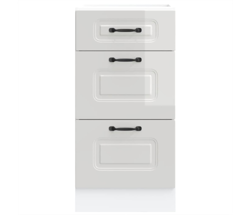 Virtuves Apakšējai Skapītis, Kalmar, Spīdīgi Balta Vidaxl