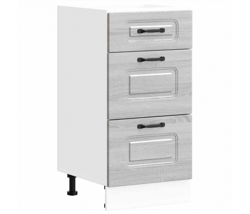 Virtuves Apakšējai Skapītis, Kalmar, Pelēka Koka Vidaxl