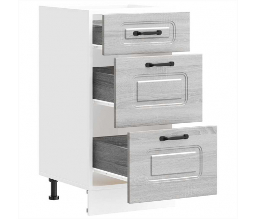 Virtuves Apakšējai Skapītis, Kalmar, Pelēka Koka Vidaxl