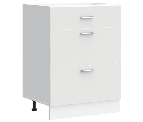 Virtuves Apakšējai Skapītis, Balts, Inženierijas Koks Vidaxl