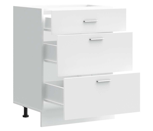 Virtuves Apakšējai Skapītis, Balts, Inženierijas Koks Vidaxl