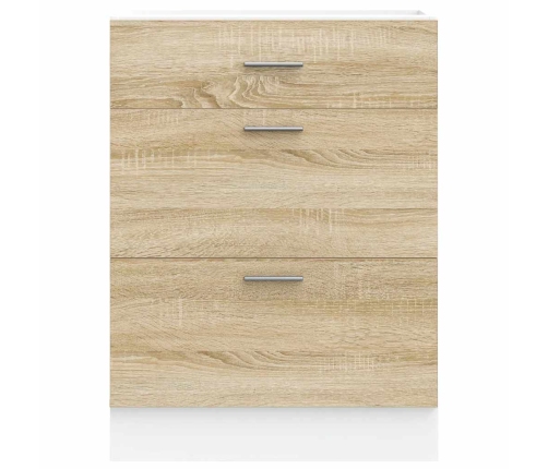 Virtuves Apakšējai Skapītis, Ozolkoka Krāsa, Inženierijas Koks Vidaxl