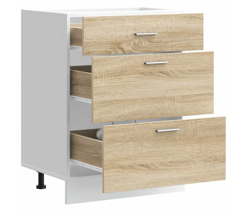 Virtuves Apakšējai Skapītis, Ozolkoka Krāsa, Inženierijas Koks Vidaxl