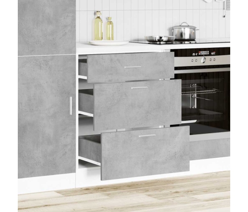 Virtuves Apakšējai Skapītis, Betona Pelēks, Inženierijas Koks Vidaxl