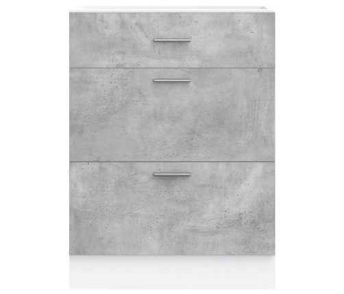 Virtuves Apakšējai Skapītis, Betona Pelēks, Inženierijas Koks Vidaxl