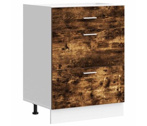 Virtuves Apakšējai Skapītis, Ozolkoka Krāsa, Inženierijas Koks Vidaxl