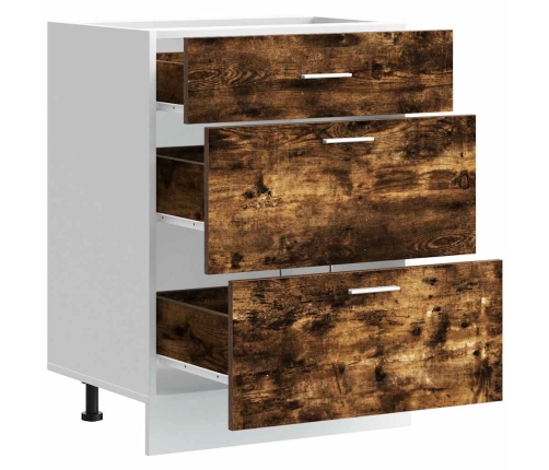 Virtuves Apakšējai Skapītis, Ozolkoka Krāsa, Inženierijas Koks Vidaxl