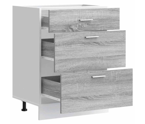 Virtuves Apakšējai Skapītis, Pelēka Ozolkoka Krāsa Vidaxl