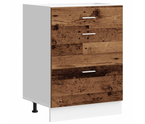 Virtuves Apakšējai Skapītis, Veca Koka, Inženierijas Koks Vidaxl