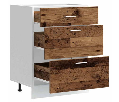 Virtuves Apakšējai Skapītis, Veca Koka, Inženierijas Koks Vidaxl