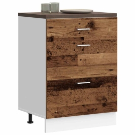 Virtuves Apakšējai Skapītis, Veca Koka, Inženierijas Koks Vidaxl