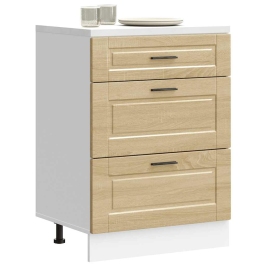 Virtuves Apakšējai Skapītis "Porto" Ozolkoka Inženierijas Koks Vidaxl