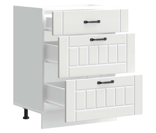 Virtuves Apakšējai Skapītis, Lucca, Balts, Inženierijas Koks Vidaxl