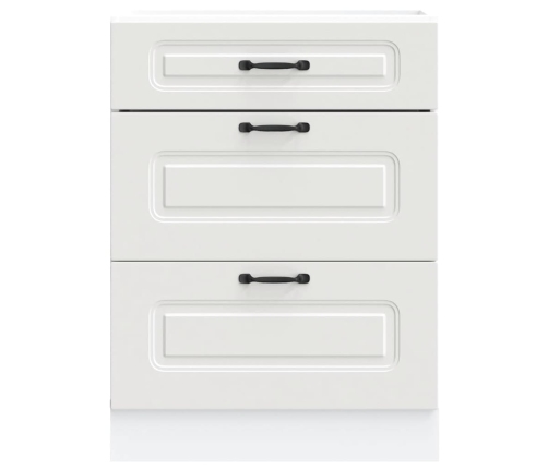 Virtuves Apakšējai Skapītis, Kalmar, Balts, Inženierijas Koks Vidaxl