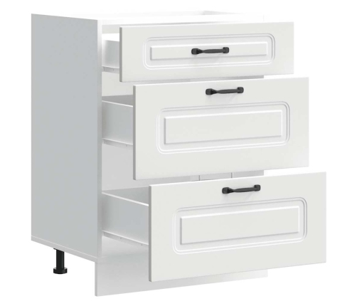 Virtuves Apakšējai Skapītis, Kalmar, Balts, Inženierijas Koks Vidaxl