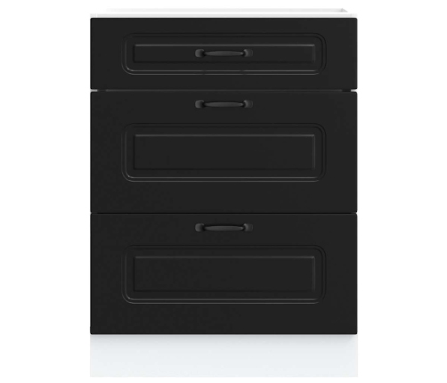 Virtuves Apakšējai Skapītis, Kalmar, Melns, Inženierijas Koks Vidaxl