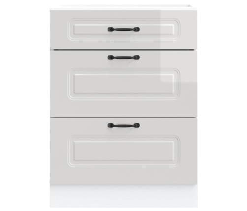 Virtuves Apakšējai Skapītis, Kalmar, Spīdīgi Balta Vidaxl