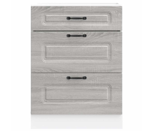 Virtuves Apakšējai Skapītis, Kalmar, Pelēka Koka Vidaxl