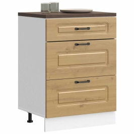 Virtuves Apakšējai Skapītis, Kalmar, Koka Krāsā Vidaxl