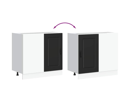 Virtuves Apakšējai Skapītis, Kalmar, Melns, Inženierijas Koks Vidaxl