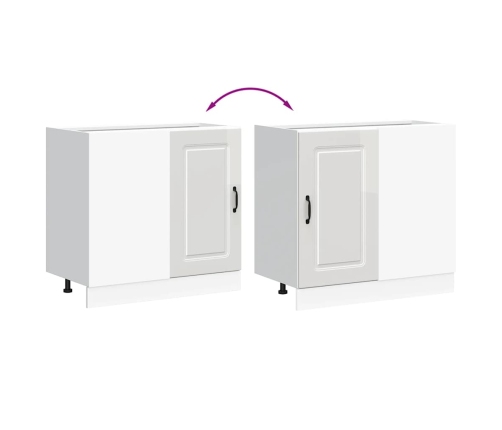 vidaXL virtuves apakšējai skapītis, Kalmar, spīdīgi balta