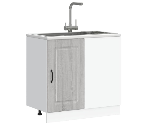 Virtuves Apakšējai Skapītis, Kalmar, Pelēka Koka Vidaxl