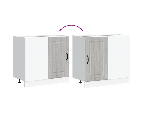 Virtuves Apakšējai Skapītis, Kalmar, Pelēka Koka Vidaxl