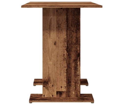 vidaXL virtuves galds, 110x60x75 cm, veca koka, skaidu plāksne