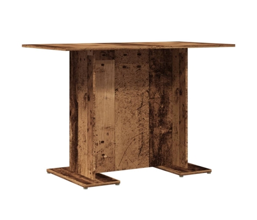 vidaXL virtuves galds, 110x60x75 cm, veca koka, skaidu plāksne