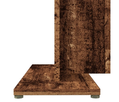 vidaXL virtuves galds, 110x60x75 cm, veca koka, skaidu plāksne