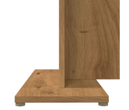 vidaXL virtuves galds, 110x60x75 cm, koka krāsa, skaidu plāksne