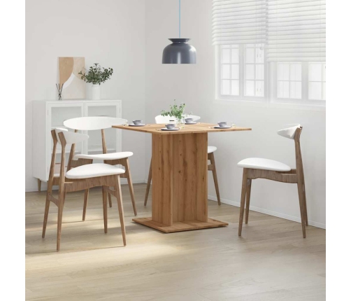 vidaXL virtuves galds, koka krāsa, 80x80x75 cm, inženierijas koks