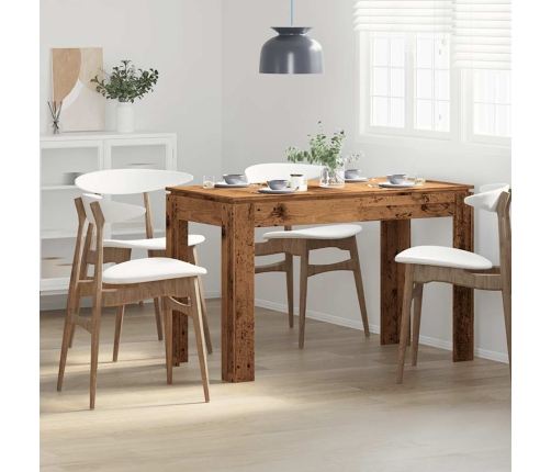 vidaXL virtuves galds, veca koka, 120x60x76 cm, skaidu plāksne