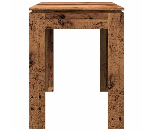 vidaXL virtuves galds, veca koka, 120x60x76 cm, skaidu plāksne