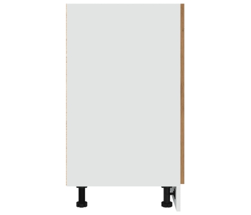 vidaXL virtuves skapītis, koka krāsa, 60x46x81,5 cm, skaidu plātne