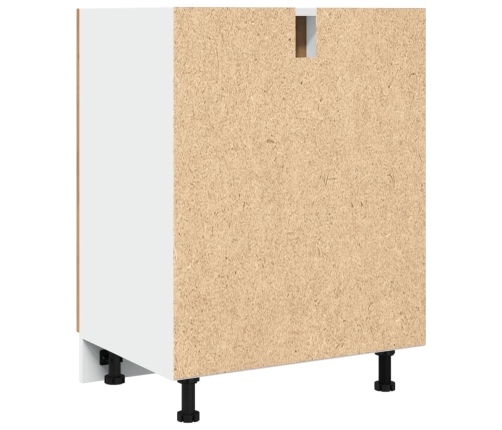 vidaXL virtuves skapītis, koka krāsa, 60x46x81,5 cm, skaidu plātne