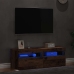 2-Daļīgs Televizora Skapja Komplekts Ar Led Gaismām Old Wood Vidaxl